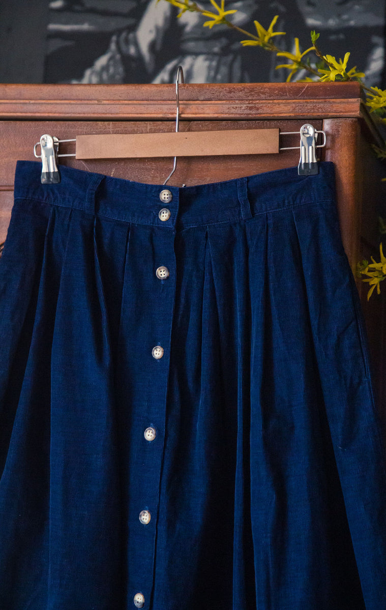 60〜70s codyroy skirt nevy Analogie by Lil Legs Vintage Floral Collection Girls