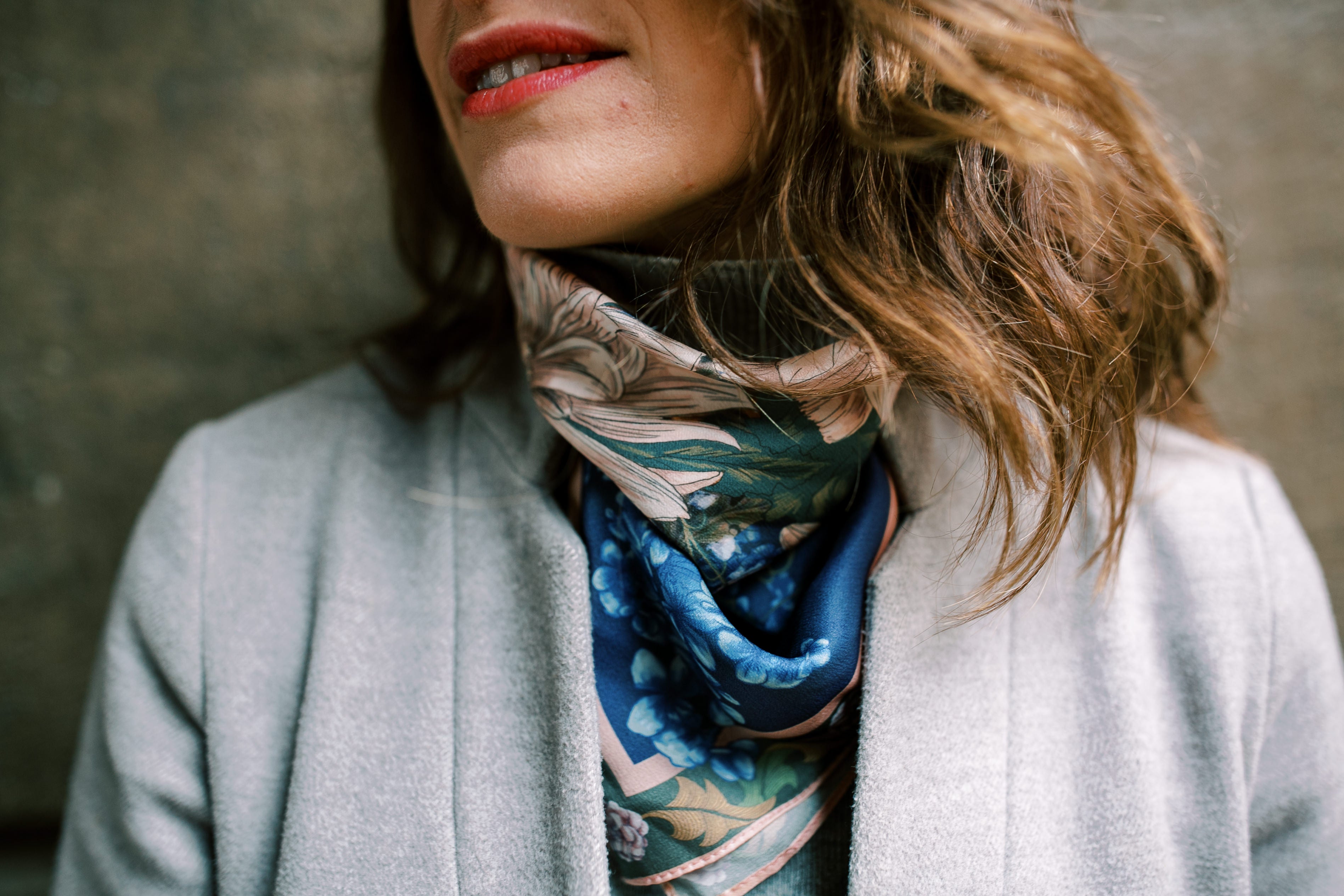The Mary, Mother of the Church Floral Silk Scarf