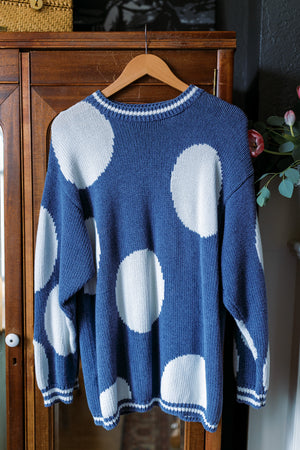 100% Cotton Polka Dot Oversized Sweater