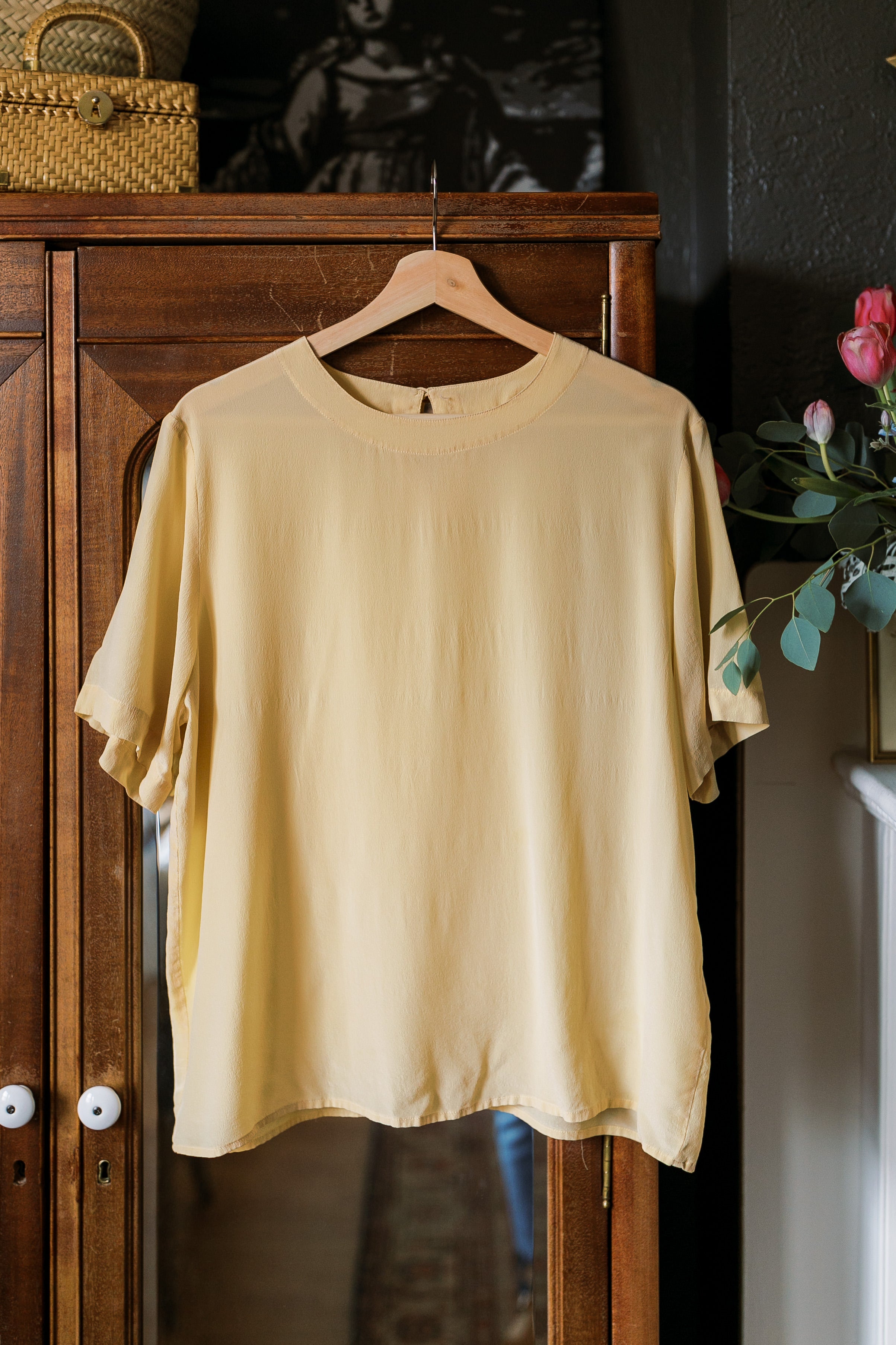 Pure Silk Pale Yellow Blouse