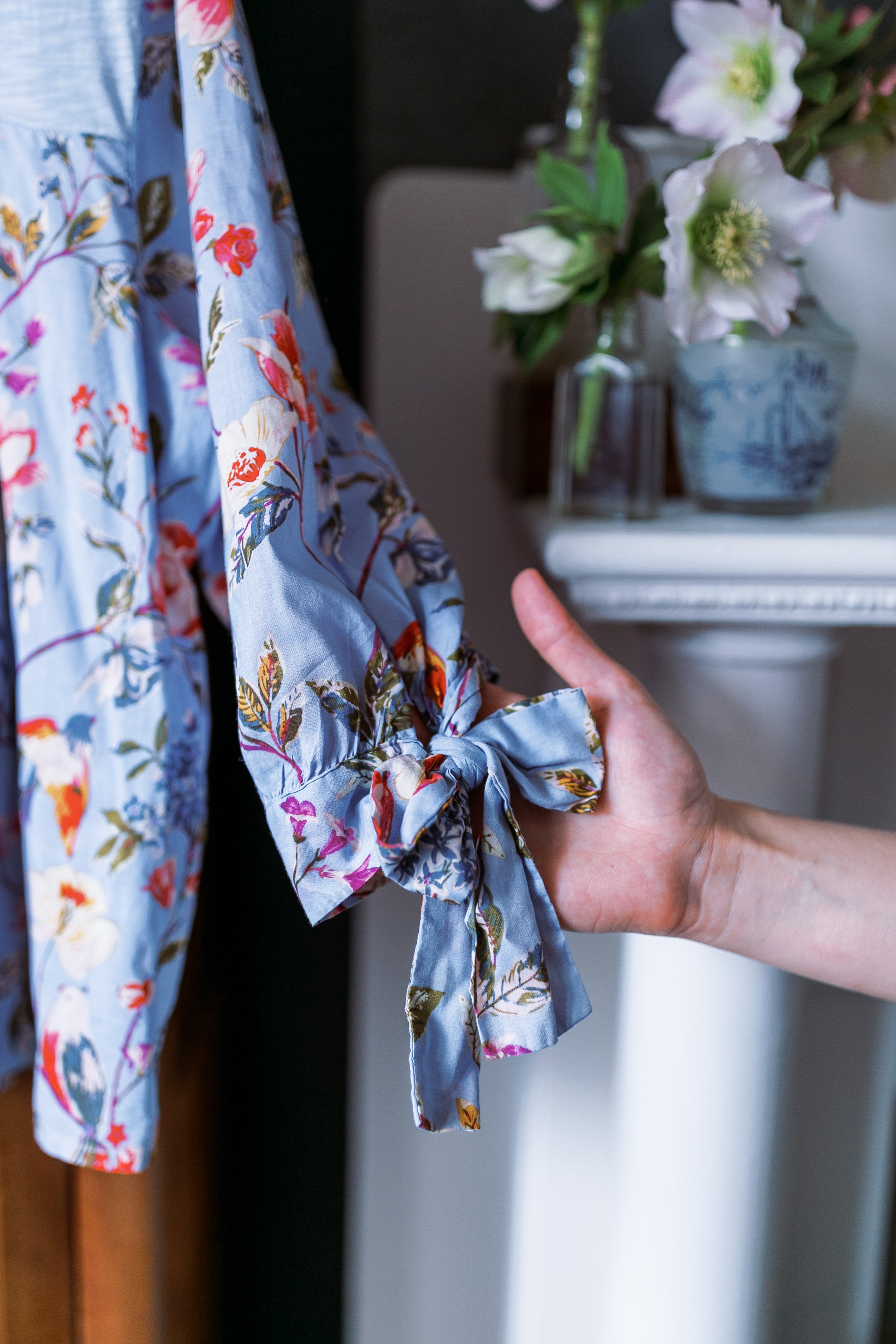 Blue Floral 100% Cotton Top