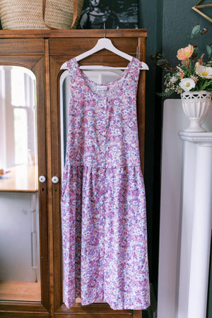 Made in the USA Vintage Floral Jumper Midi Dress