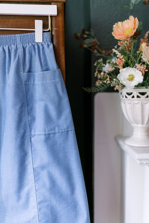 Made in the USA Vintage Chambray A-Line Skirt