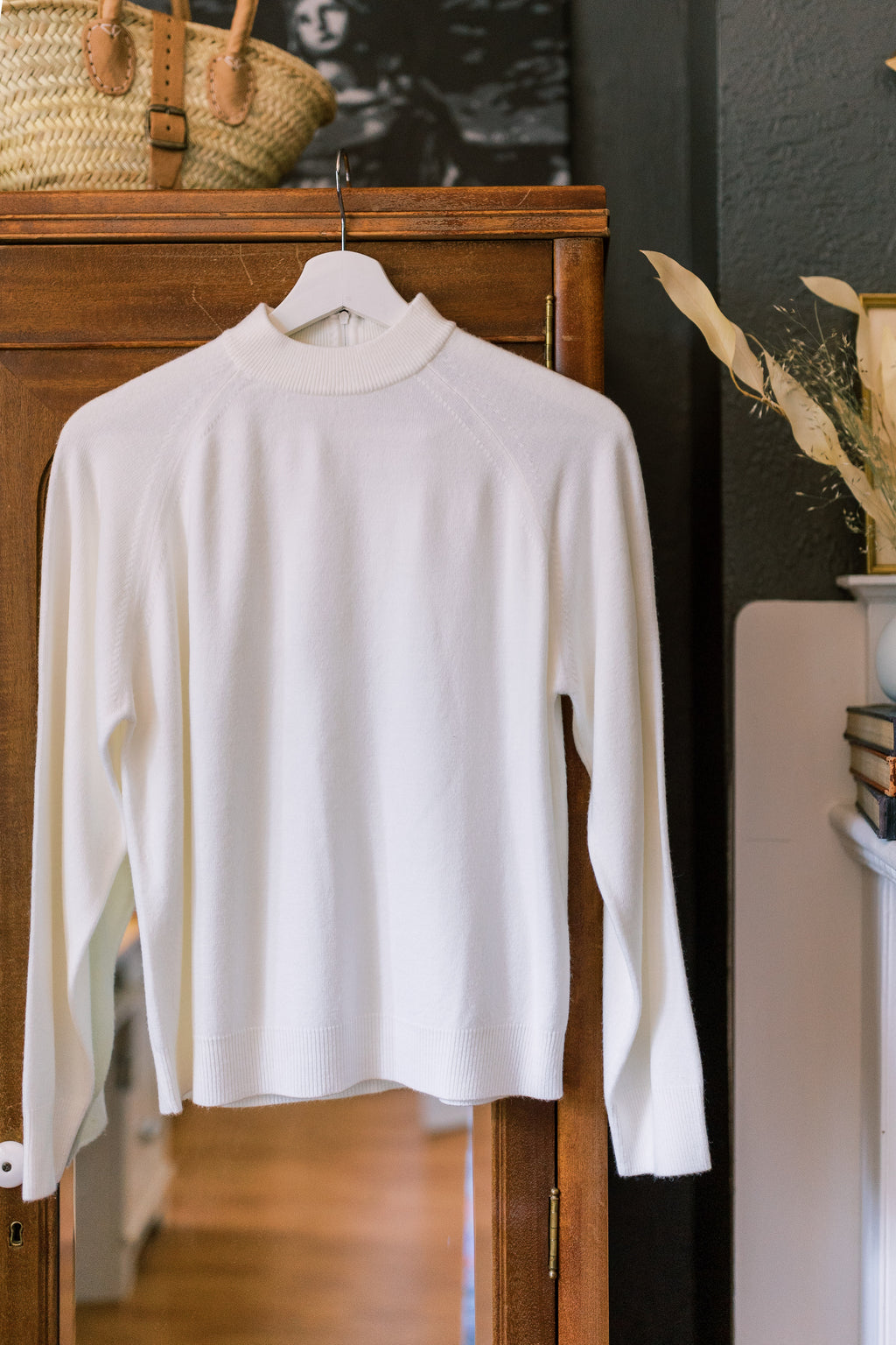 Vintage Off-white Mockneck Sweater