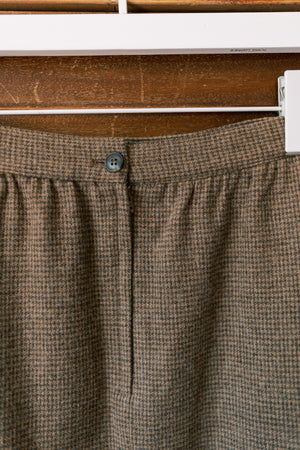 100% Wool Brown Midi Skirt (Part of Set)