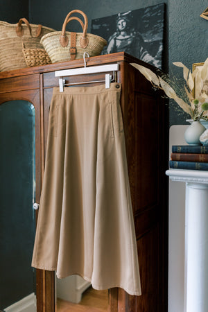 Vintage A-Line Midi Skirt