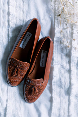 Vintage Leather Tassel Loafers