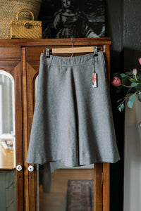 Vintage Wool A-Line Midi Skirt