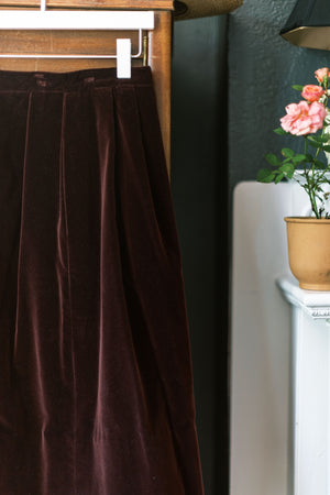 Made in the USA Vintage Velvet Midi Skirt