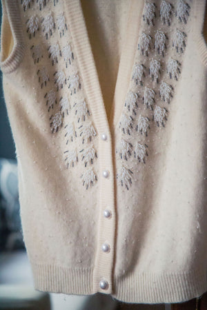 Vintage Beaded Sweater Vest