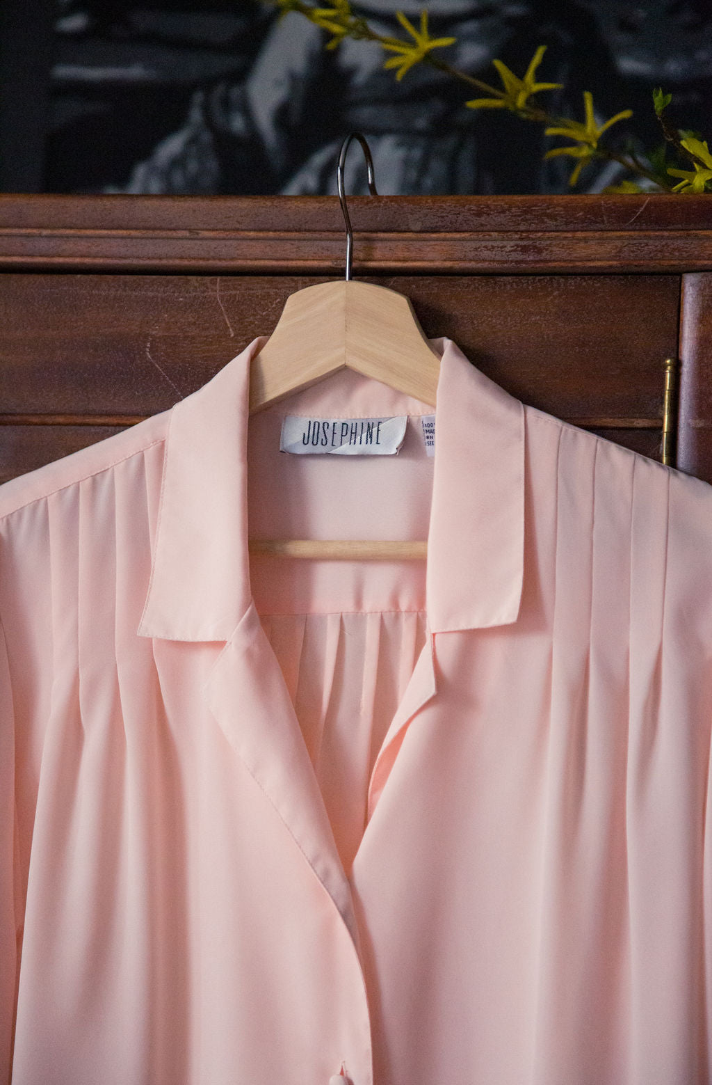 Vintage Pink Button Down Blouse