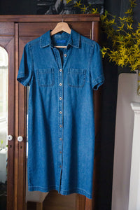 Vintage Petite Denim Shirt Dress