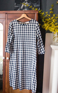 Roolee Gingham Nursing Friendly Midi Dress