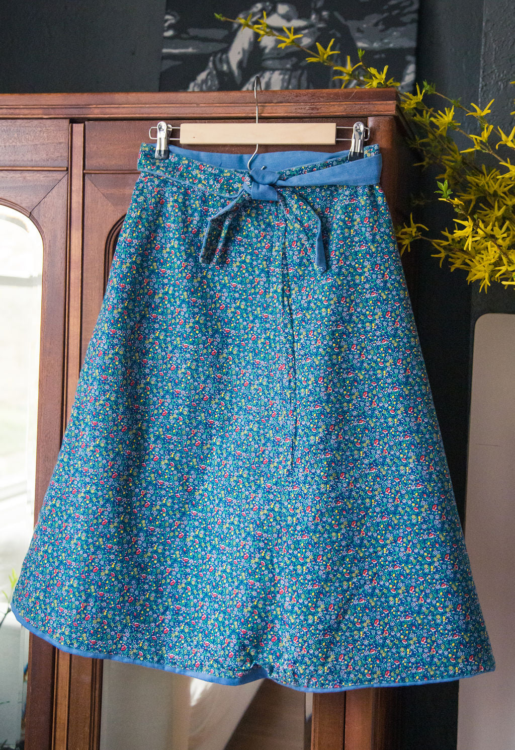 Vintage Reversible Wrap Skirt