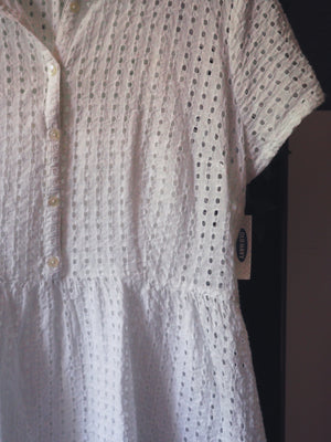 Cotton Eyelet Shirt Dress