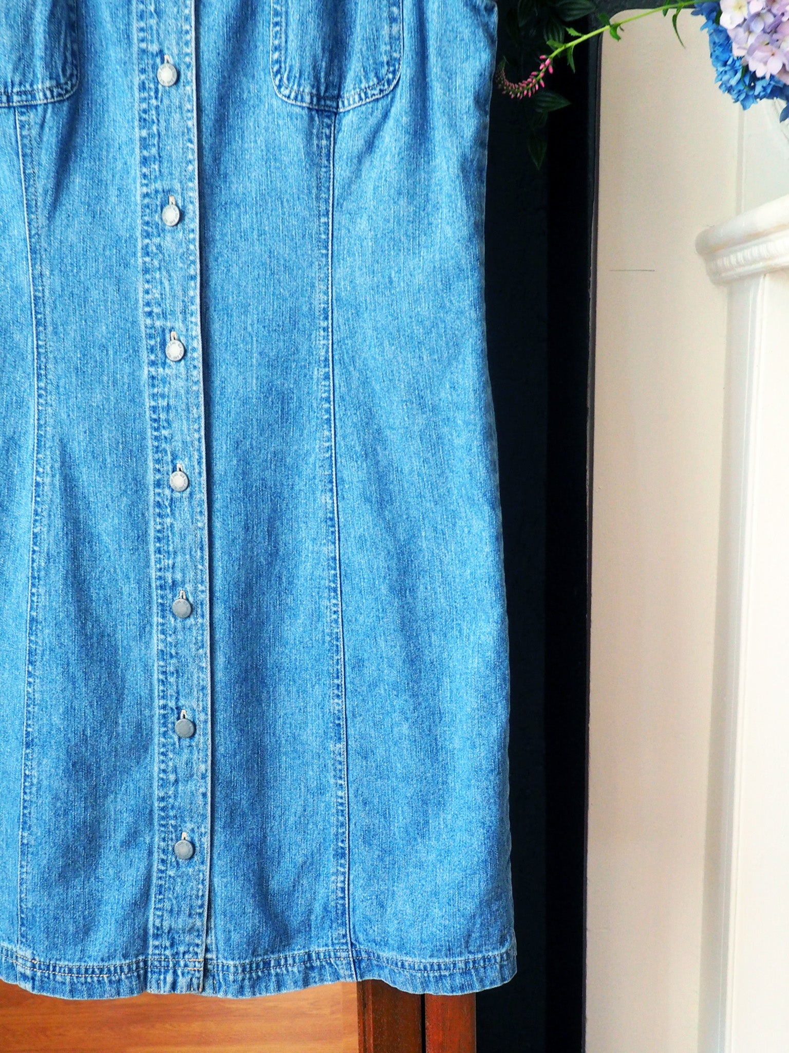 90s NY&Co Denim Button Front Dress