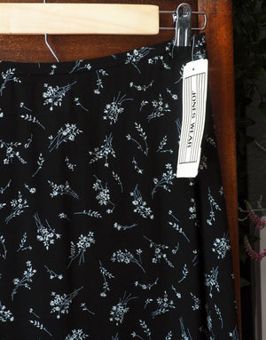 90s Dark Floral Maxi Skirt
