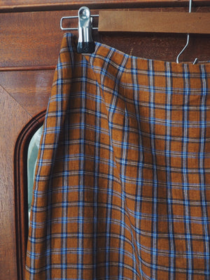 90s Plaid Wrap Skirt