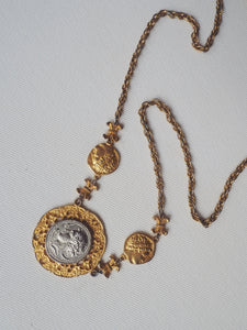 Vintage Coin Statement Necklace