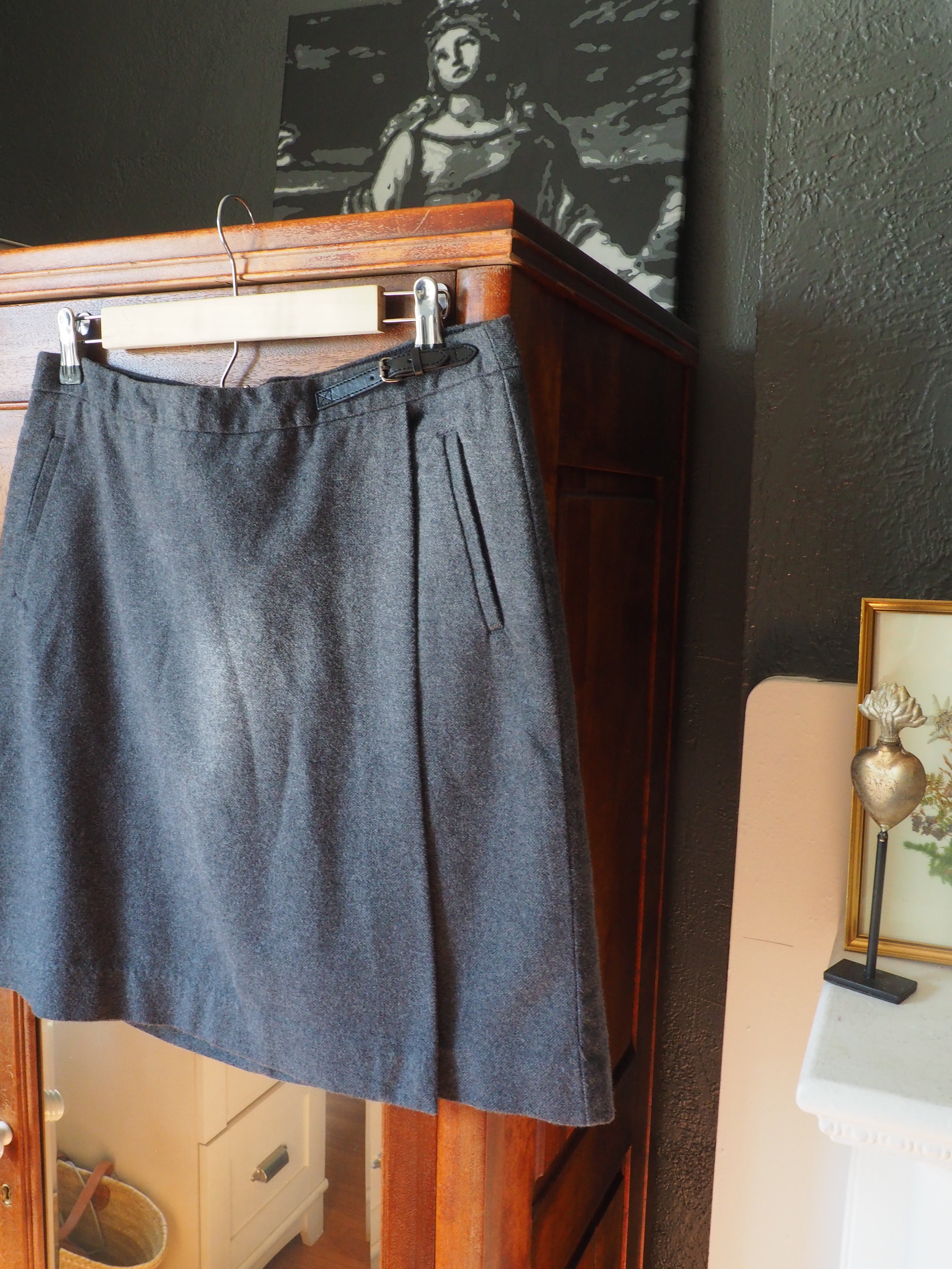 Collegiate Gray Mini Skirt