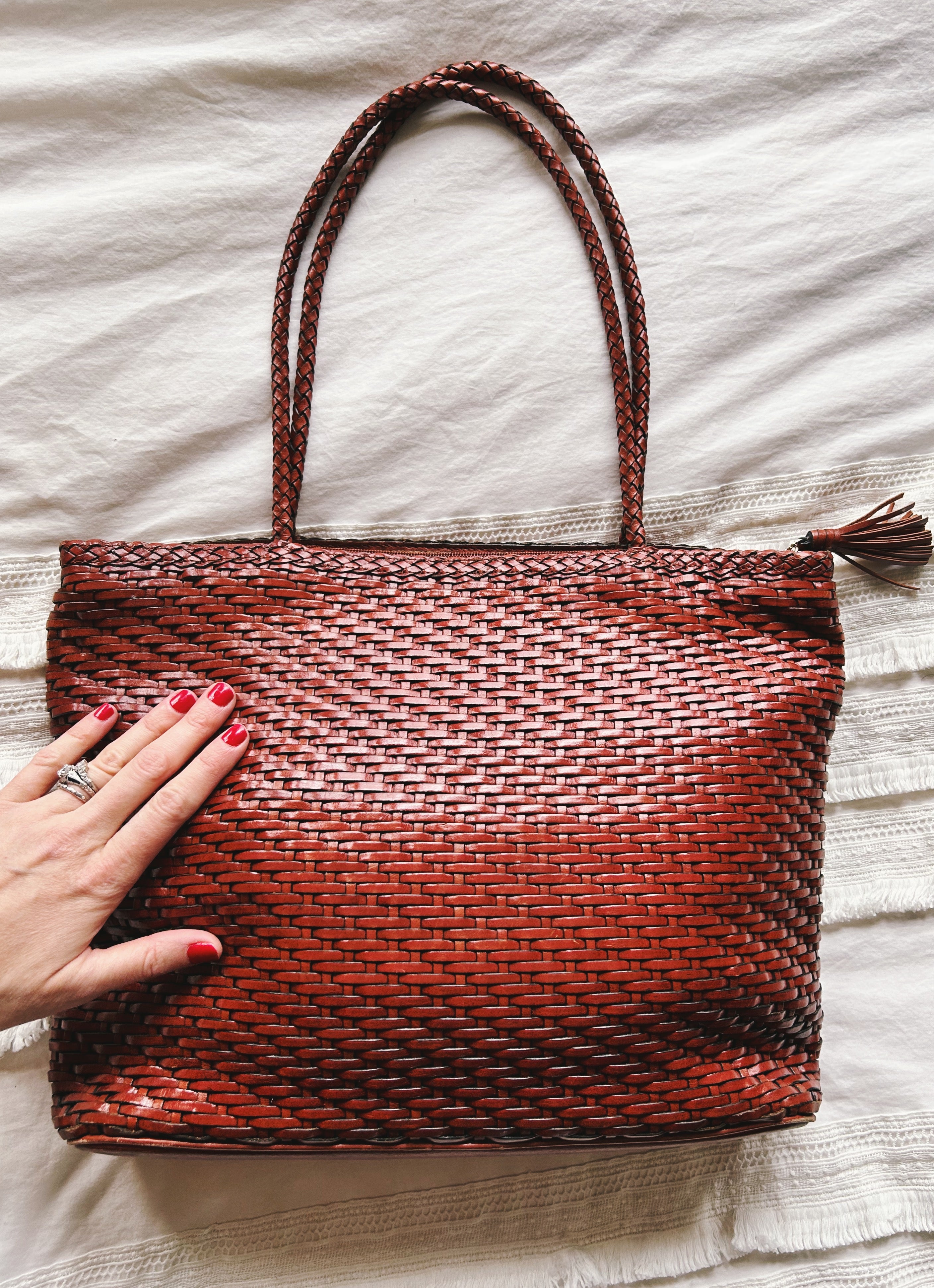 Talbots Leather Weave Purse – Ever Thrift