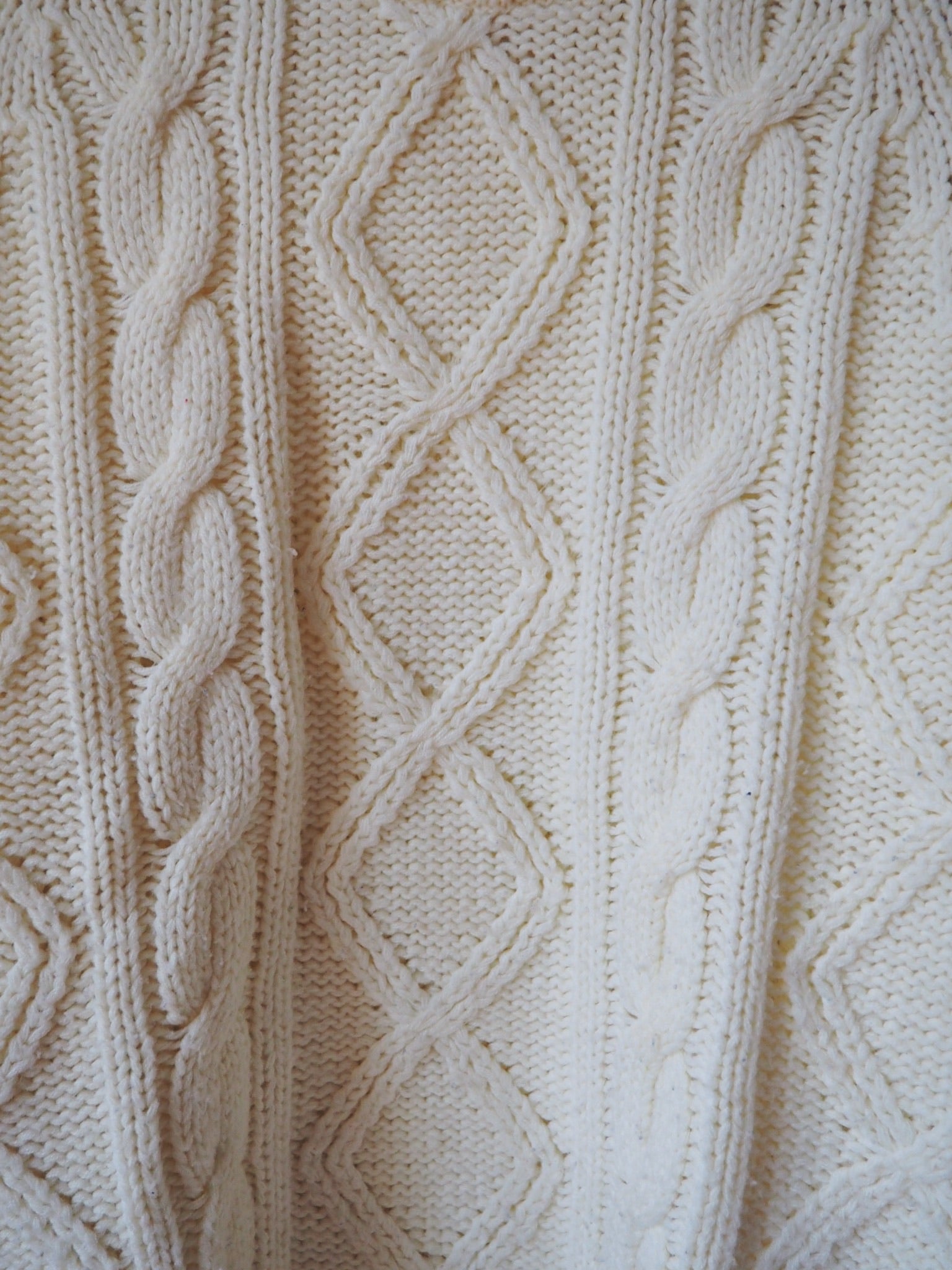 Vintage Cream Cableknit Sweater