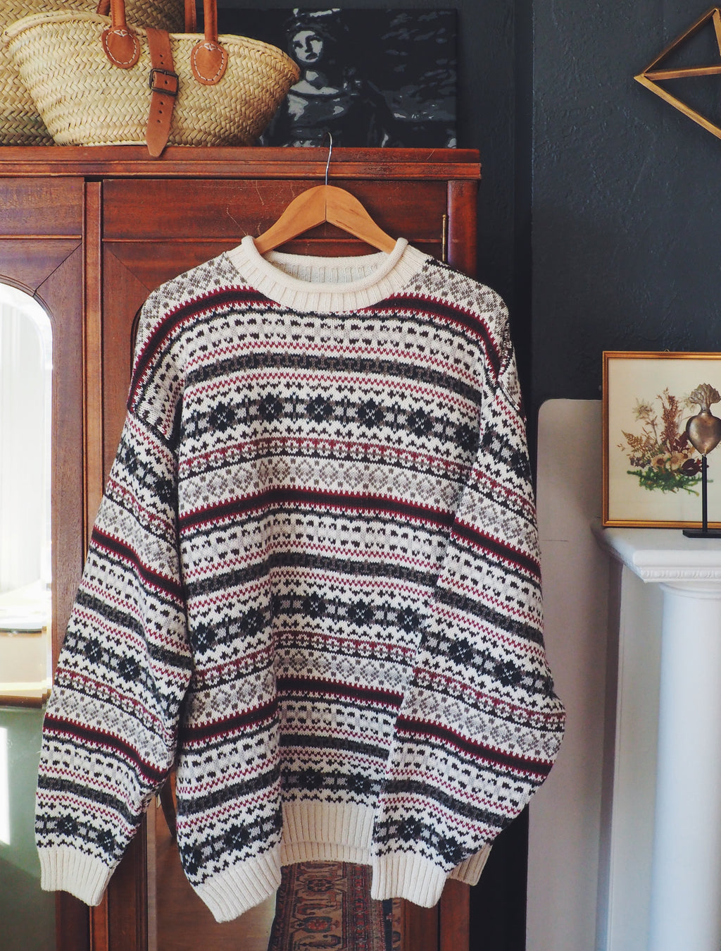 Vintage 100% Cotton Oversized Men's Sweater