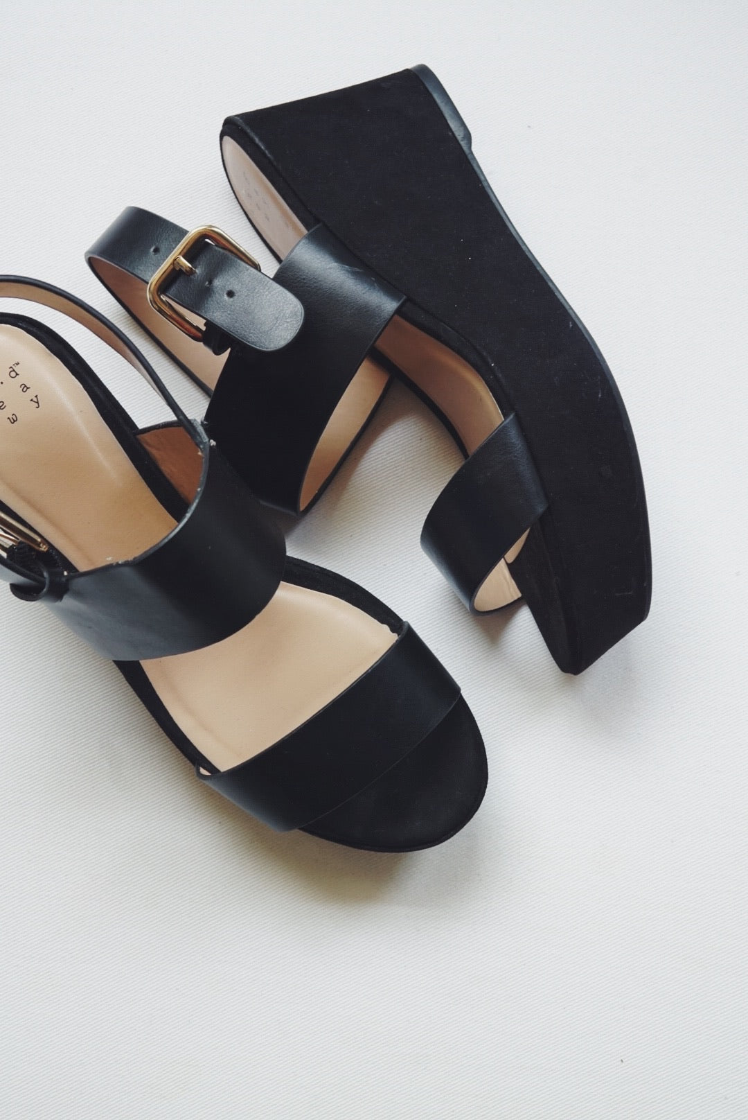 Modern Black Platform Sandals