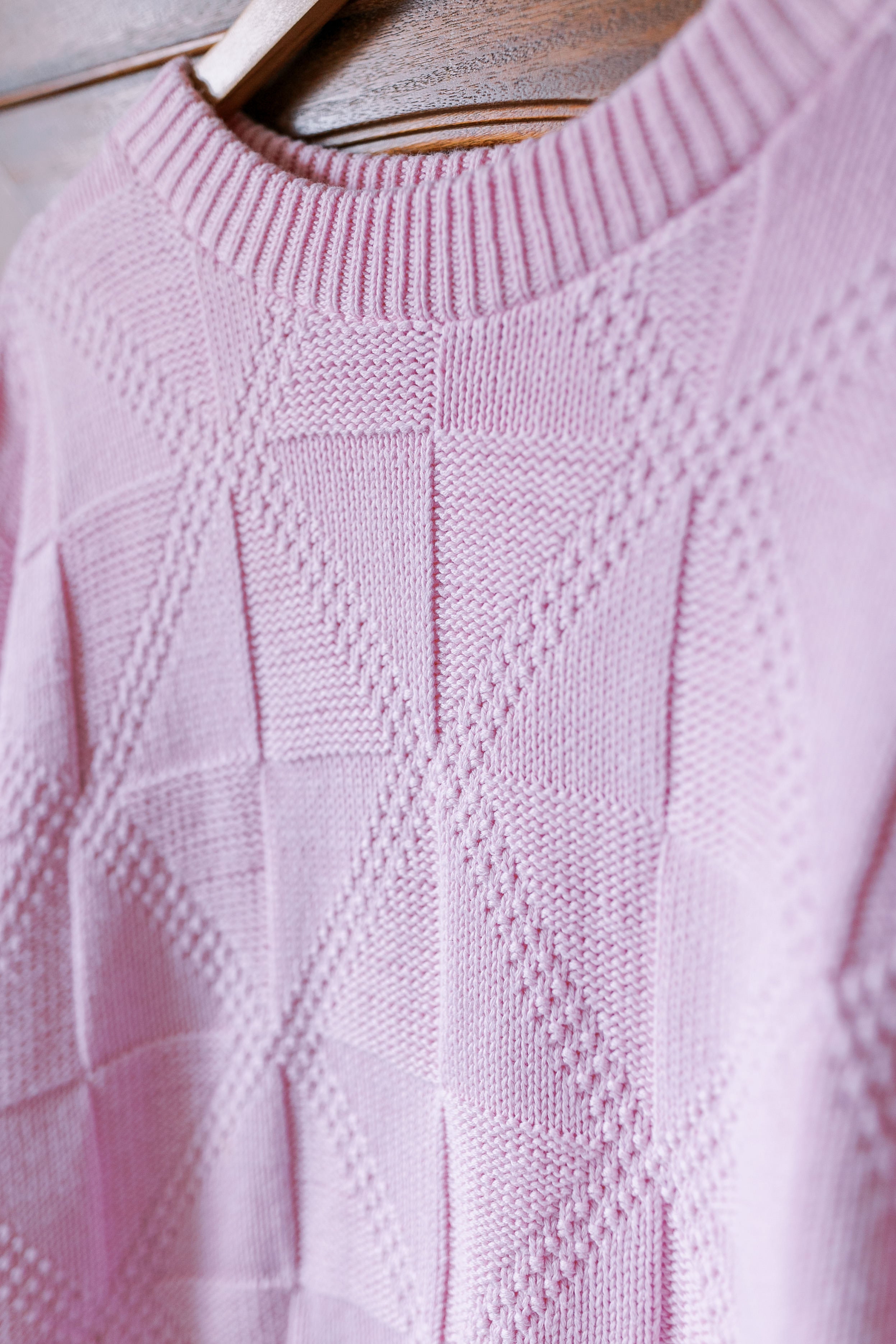 Made in the USA Vintage Pink Knitted Pullover