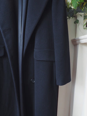 Vintage Pure Wool Black Coat