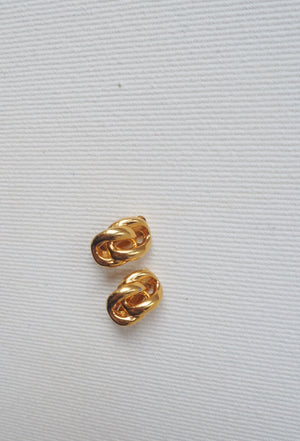 Mini Retro Knotted Clip-On Earrings