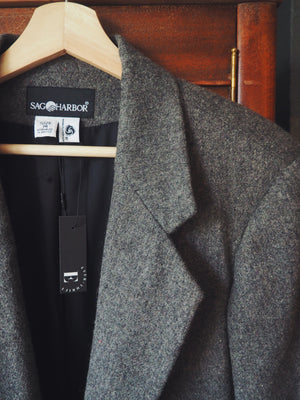 Vintage 100% Wool Dark Gray Blazer