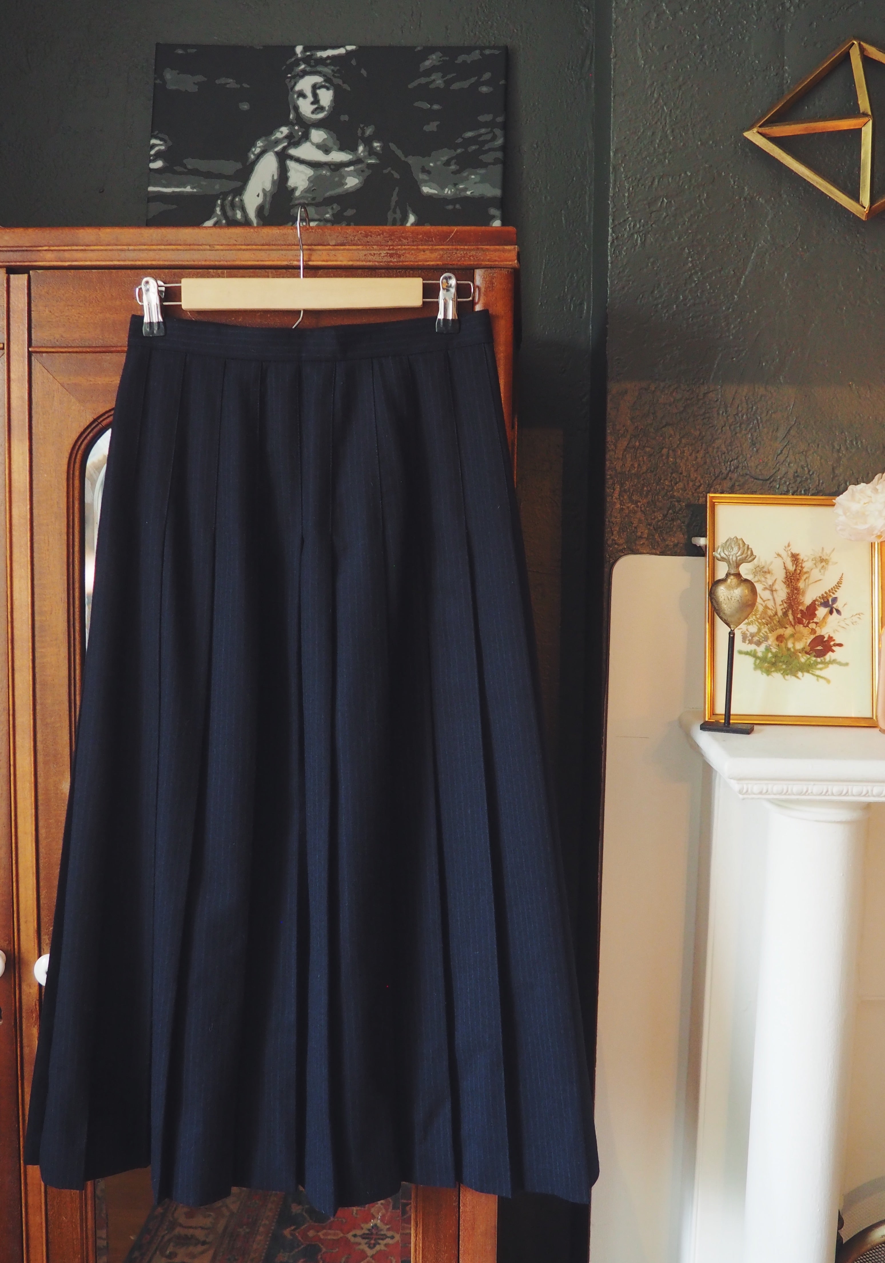 Vintage Made in the USA Pinstripe Midi Skirt