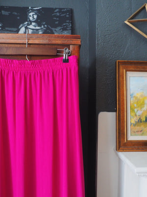 Vintage Hot Pink Maxi Skirt