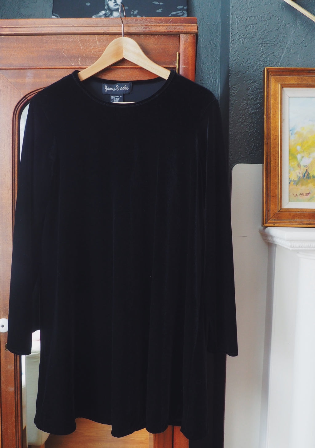 Vintage Velvet Swing Dress