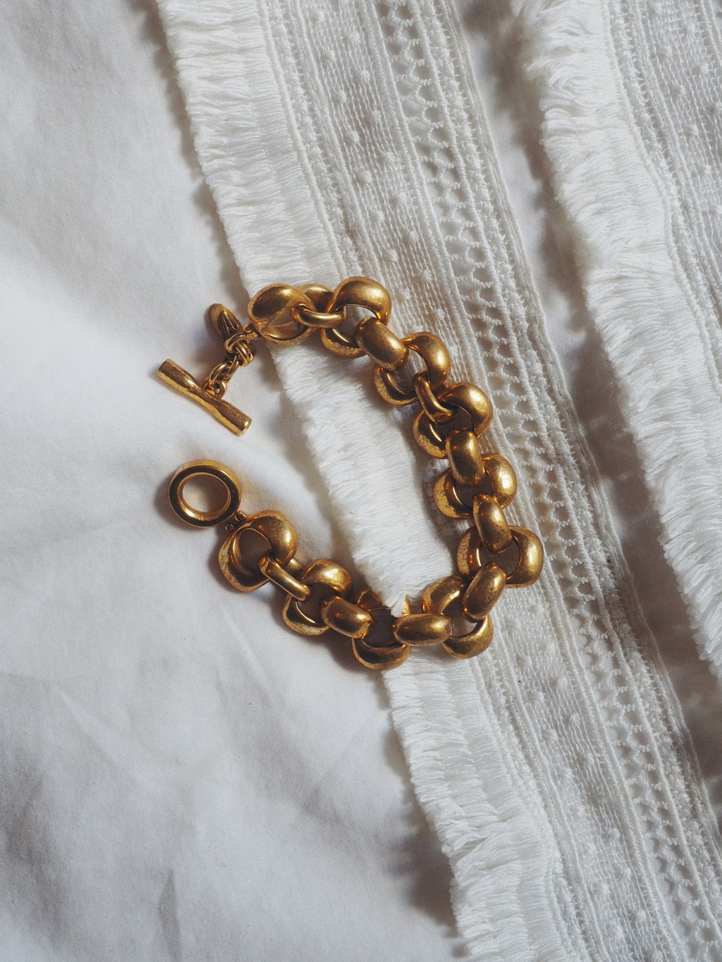 Vintage Brass Chain Bracelet