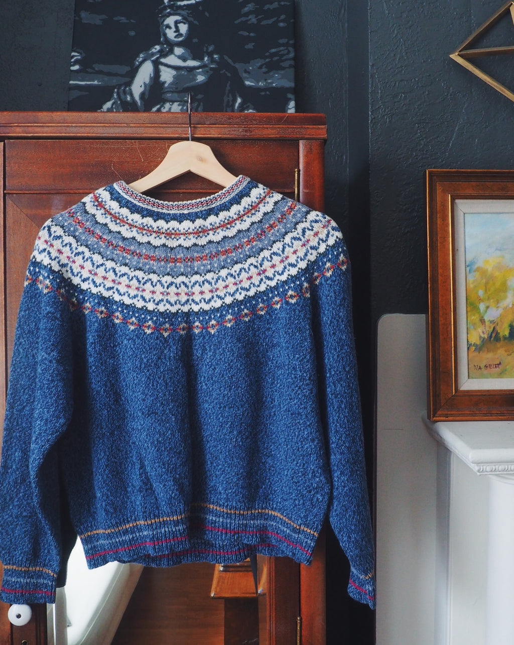Vintage Blue Isle Sweater