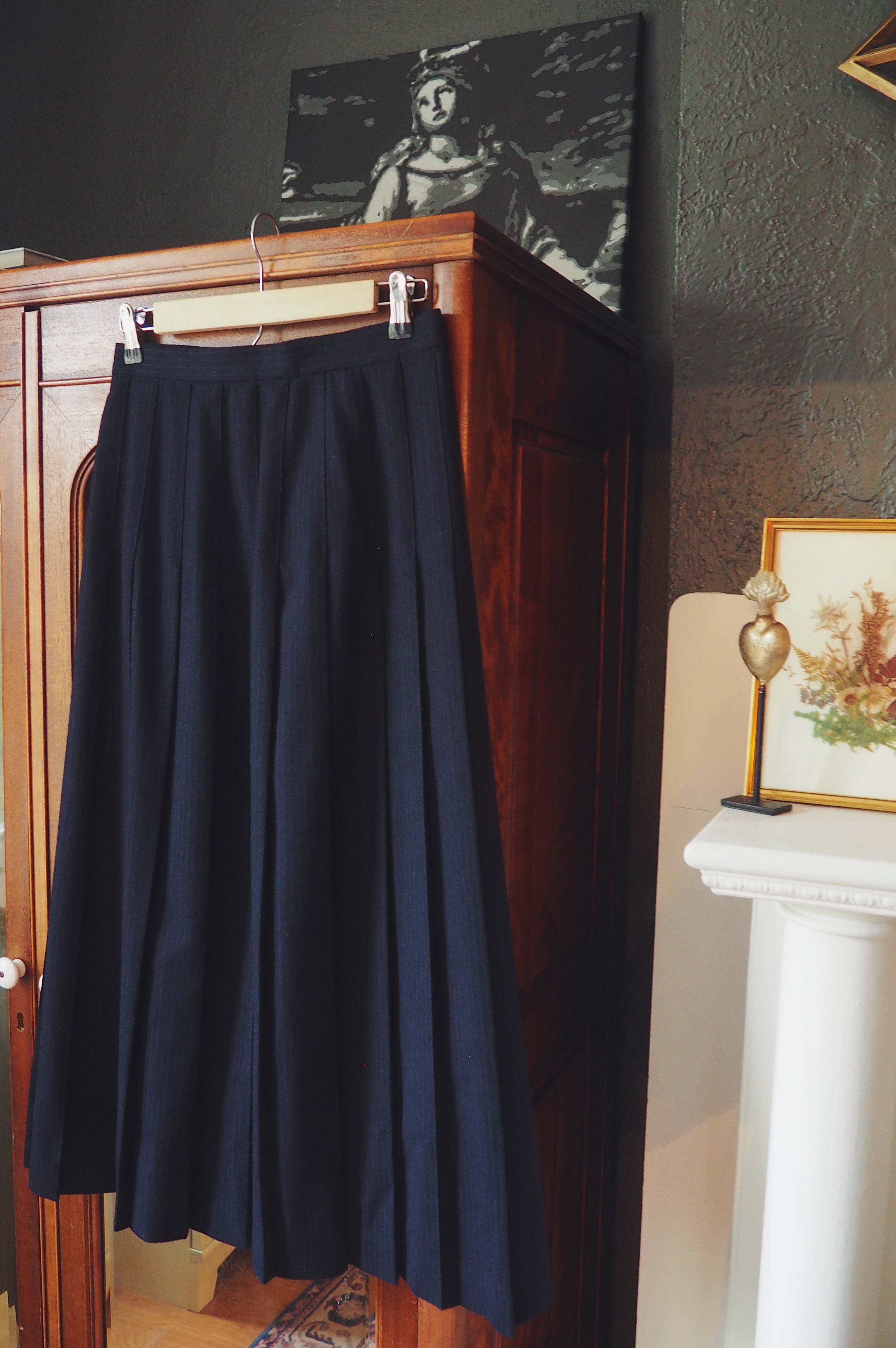 Vintage Made in the USA Pinstripe Midi Skirt