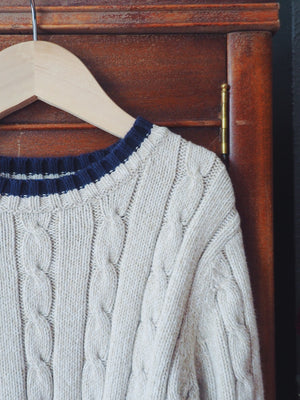 Vintage Boys Cable Knit Sweater