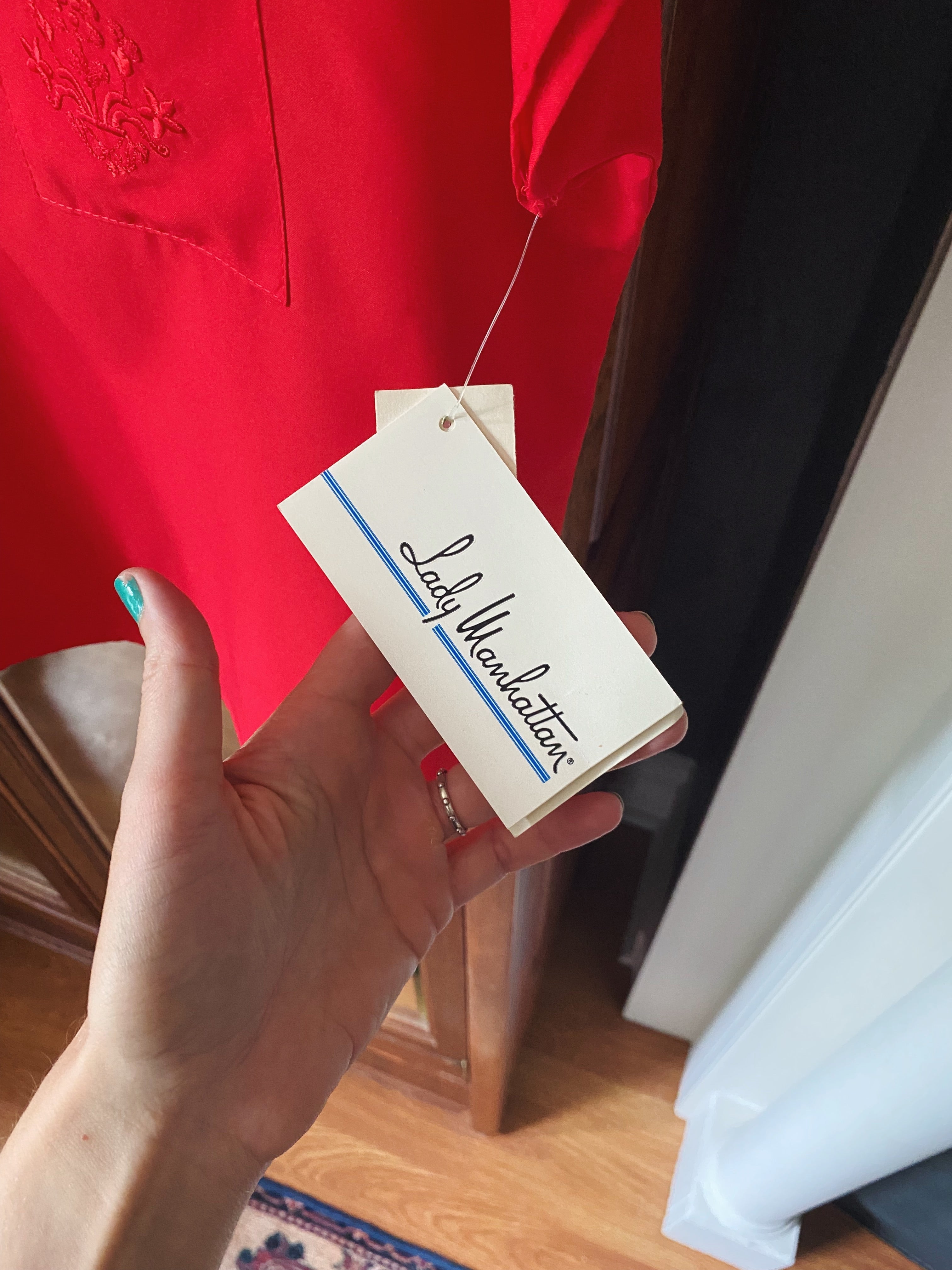 Made in the USA Red Blouse (Tags still on!)