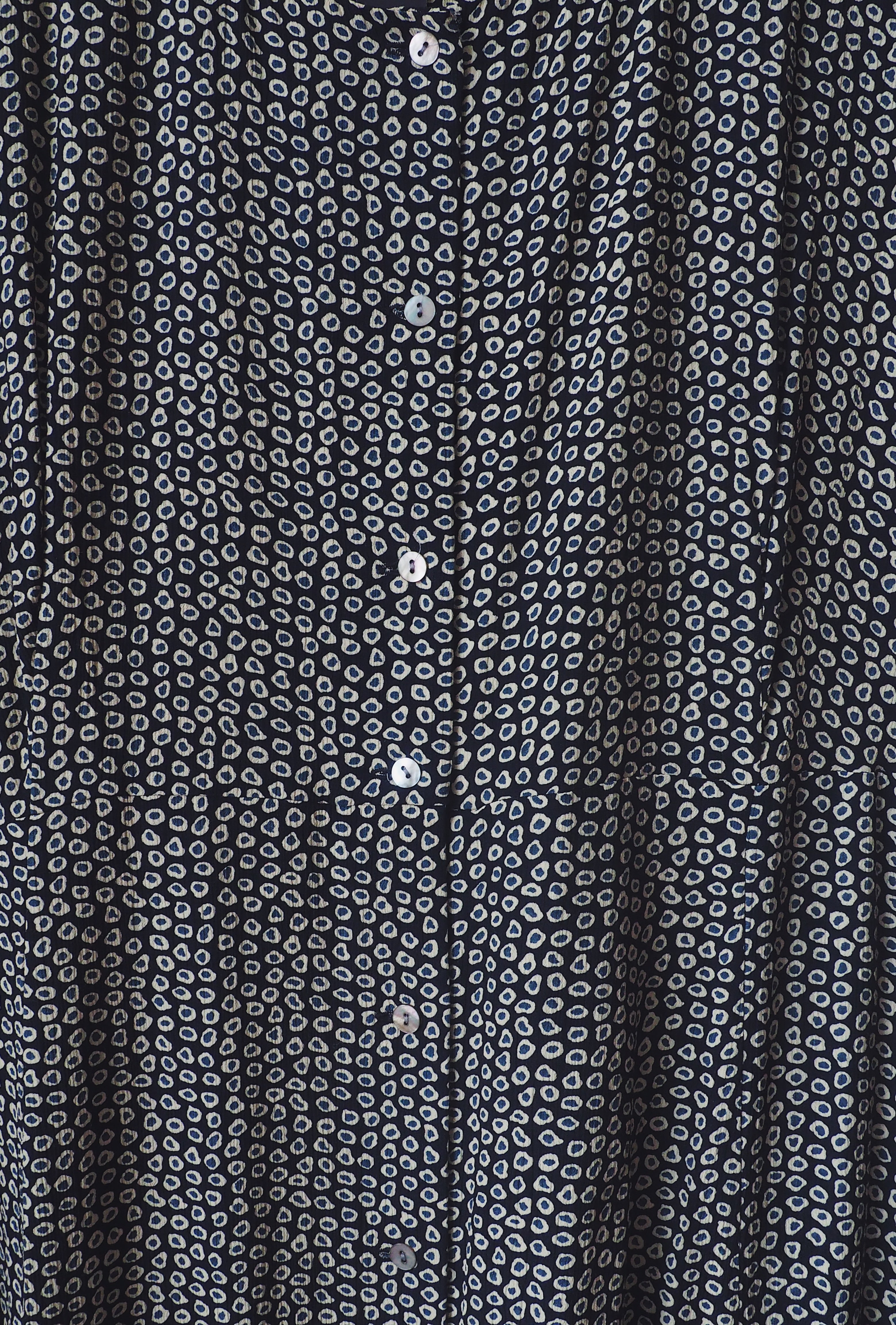Vintage Button-Down Printed Plus-Size Midi Dress