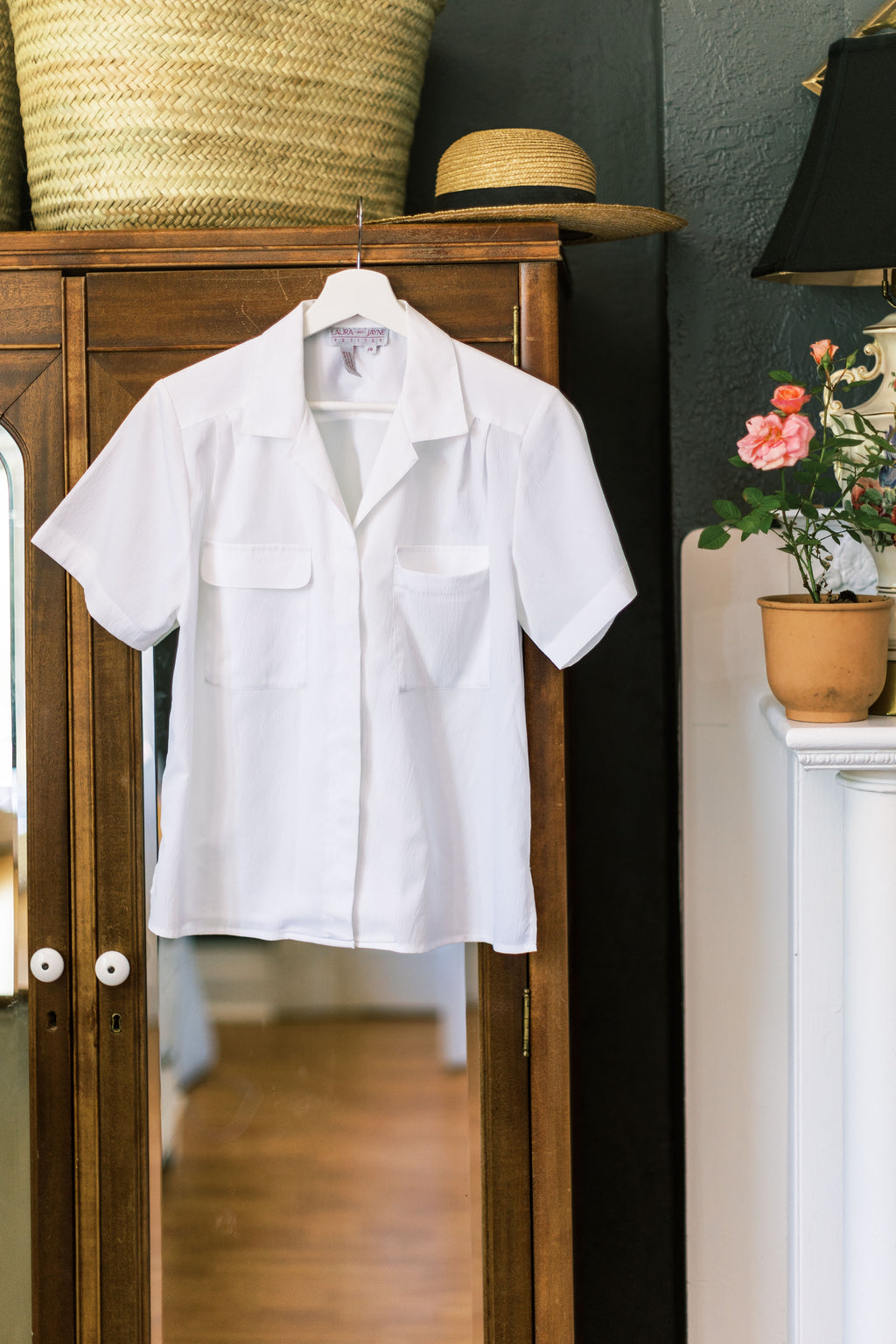 Classic White Short-Sleeve Button-Down