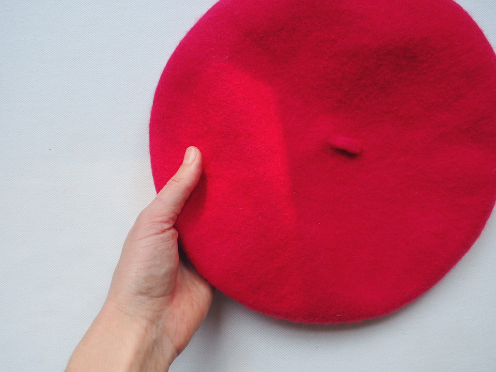 100% Wool Red Beret