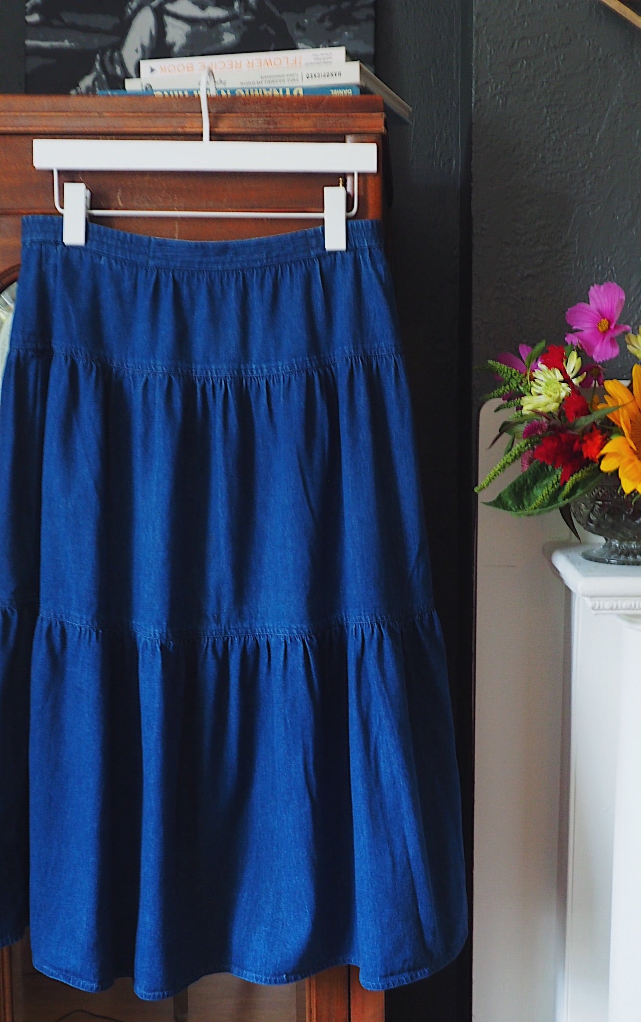 Vintage Peasant Midi Skirt