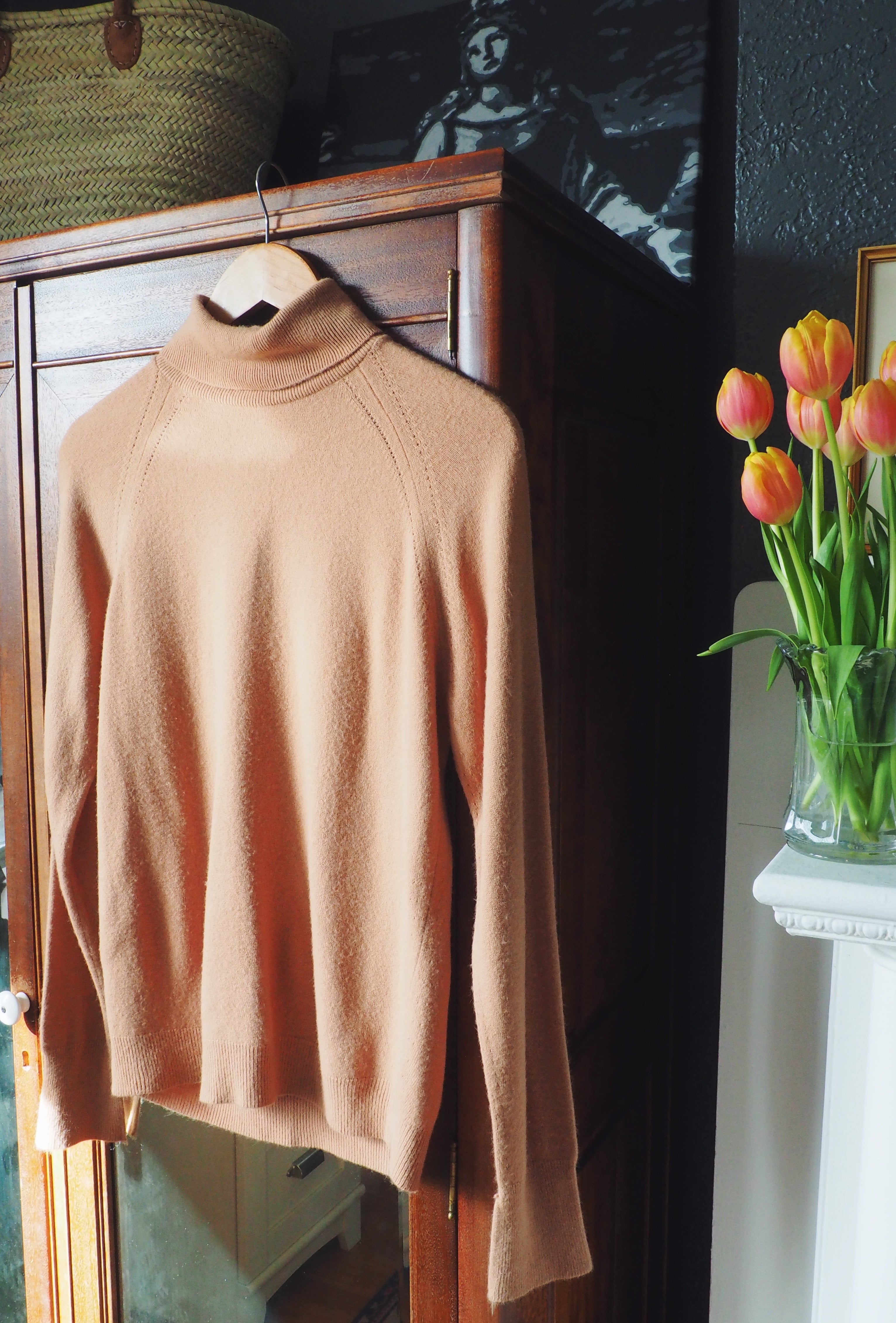 Vintage Camel Brown Turtleneck