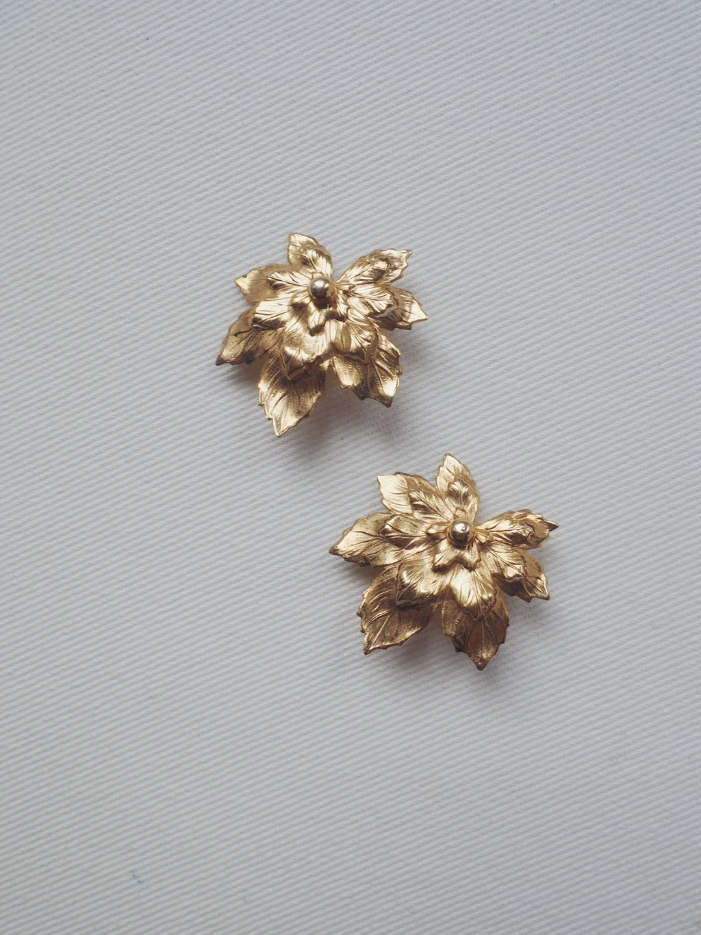 Vintage Oversized Foliage Clip-Ons