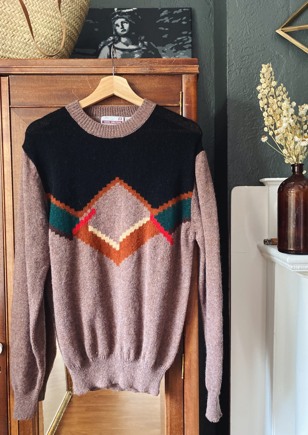 Vintage Early 80s Patterned Sweater