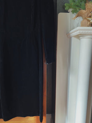 Vintage Velvet Long Sleeve Cocktail Dress