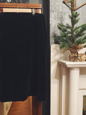 Plus Size "Velvet" A-Line Midi Skirt