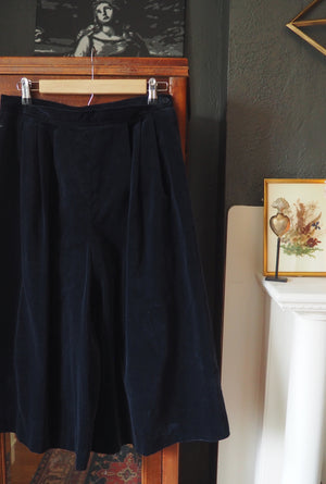 Vintage Made in the USA Navy Blue Culottes